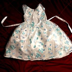 White and blue dress